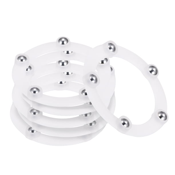 Soporte Giratorio de Acero con Rodamientos Anular Unique Bargains Blanco Paquete de 6