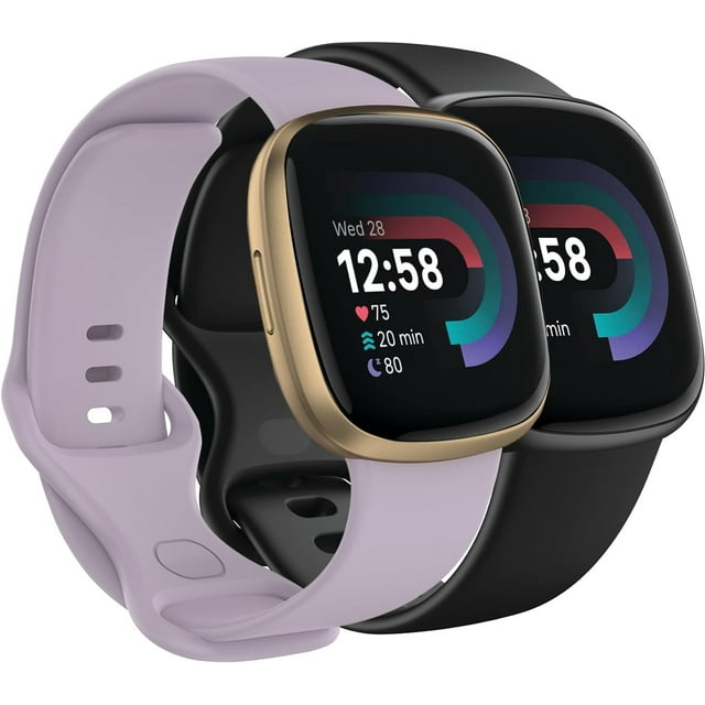 MYKOMI Band Compatible With Fitbit Versa 4 Bands for Women Men, Soft Silicone Replacement Band for Fitbit Versa 4, Versa 3, Sense, Sense 2 Smartwatch