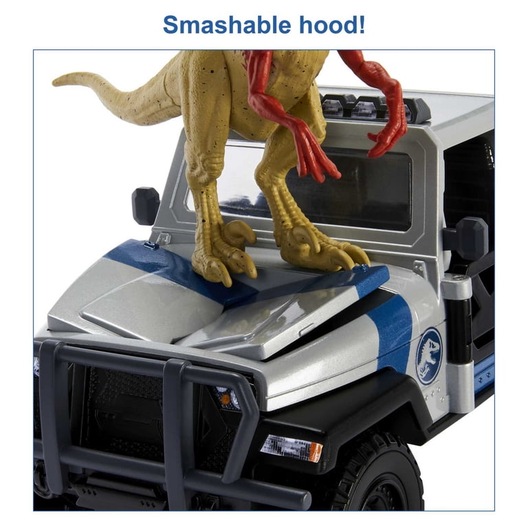 EKU Dinosaur Capture Truck Toy With Brachiosaurus & Human Figure - Play Set For Kids 3 Years & Up