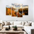 thumbnail image 3 of Elephant Stock Hudson River Wall Art - Horizontal Multi Panel Canvas - Living Room Wall Decor - Nature Multi Panel - Gray And Blue Decor - 84" x 54", 3 of 8