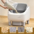 thumbnail image 2 of Self Cleaning Litter Box, 95 L Automatic Cat Litter Box Self Cleaning for Multiple Cats, with Safety Protection, App Control,1 Roll Garbage Bags,White & Grey, 2 of 10