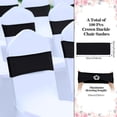 thumbnail image 2 of Wehilion Spandex Chair Sashes with Crown Buckle Spandex Stretch Chair Bands Cover Ties with Buckle Slider Chair Cover Band Chair Sashes Chair Cover Bands with Buckle,20/30/50/100pcs, 2 of 7