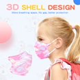 thumbnail image 3 of Mascarilla facial FENFEN Kids KN95 desechable, paquete de 50 unidades, unicornio, 3 of 7