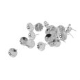 thumbnail image 2 of 40 piezas de cabujones con , pendientes en , de bisel de almohadil mm Gloria Espacios en blanco de aretes redondos de Bazel, 2 of 9