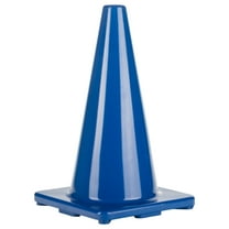 Champion Sports High Visibility Flexible Viny Cone for Athletics and Social Distancing, Blue, 18 Inch