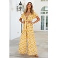 thumbnail image 4 of Monos con estampado floral de rayón de algodón TEELYNN para mujer 2023, pantalones de pierna ancha vintage, mono de playa bohemio con escote en V profundo y manga corta, 4 of 5