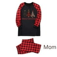 thumbnail image 2 of Odeerbi Christmas Pajamas for Family Plaid Holiday Long Sleeve Family Christmas Pajamas Matching Sets Mom Fashion Print Sleepwear Xmas Family Matching PJs Set Red, 2 of 5