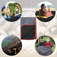 thumbnail image 4 of REDCAMP Large Waterproof Stadium Blanket for Cold Weather, Soft Warm Fleece Camping Blanket Windproof for Outdoor Sports, Blue/Red (Outer Grey/Inner Black), 4 of 9