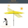 thumbnail image 2 of ACEGOSES LED Outdoor Patio 6x9ft Deck Solar Light Market Umbrella, Outside Table Umbrellas With Polyester canopy,Yellow, 2 of 5
