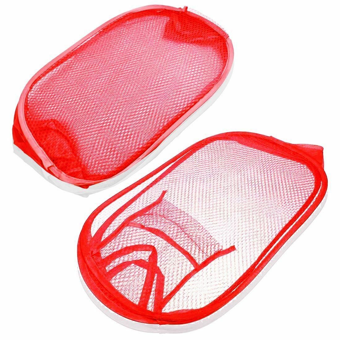 Foldable Clothes Washing Laundry Basket Mesh Storage Bag Laundry Bag