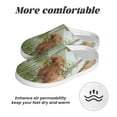 thumbnail image 6 of Fotbe Watercolor African Animals Wildlife Pattern Women's Fuzzy Curly Fur Memory Foam Loafer Slippers Indoor Outdoor Slippers Winter Home Shoes-42/43, 6 of 7
