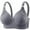 Gray, variant on Wireless Comfort Bra for Women Plus Size, Wire Free Full Coverage Seamless T-Shirt Bra with Lace Trim, Blush Pink,Size 46