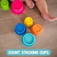 thumbnail image 6 of Stack & Count Stacking Cups - Colorful Baby Stacking Water Toys Set - Stackable Cups for Learning - Baby Bath Toys - Toddler Water Table Toys - 8 Count, 6 of 7