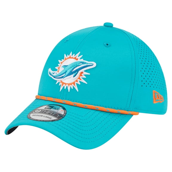 Men's New Era Aqua Miami Dolphins Perforated 39THIRTY Flex Hat