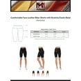 thumbnail image 2 of MixMatchy Women's Comfortable Faux Leather Biker Shorts with Stretchy Elastic Band, 2 of 6