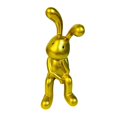thumbnail image 3 of GUOOL Moderne Lapin Statue Lapin Sculpture Résine Artisanat Assis Posture Figure à Droite, 3 of 9