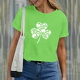thumbnail image 4 of Baqcunre T Shirts for Women,Sweatshirt Womens Cute Trendy Shirt Casual Short Sleeve Pullover Tops,St. Patrick's Day Shirts for Women Womens Tops,Graphic Tees for Women Green S-3XL, 4 of 6