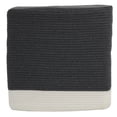thumbnail image 2 of Cortesi Home Macon Square Rope Pouf Ottoman, Grey and White, 2 of 5