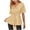Gold-04, variant on Mittory Women's Elegant Sequin Tops V Neck Tie Front Short Bell Sleeve Shirts Peplum Tops Blouse