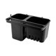 thumbnail image 3 of Caja de almacenamiento de plástico | Organizador colgante de drenaje inferior | Multiusos para cocina, baño, oficina | Negro, Blanco, Gris | 19x12x11 cm | Solución robusta e higiénica, 3 of 7