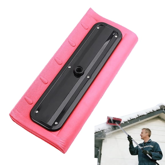 Soft-Edge Telescoping Snow Tool: Foam Polyethylene Roof Rake & Broom for Safe Cleaning of Shingles, Solar Panels & Vehicle Windshields