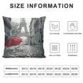 thumbnail image 5 of PHYHOO Throw Pillow Cases Paris Eiffel Tower Color Painting Throw Pillow Cover Case Decorative Linen Romantic Rain Street Cushion Cover for Couch Bed White, 5 of 5