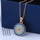 thumbnail image 4 of BRIGHTFUFU 1 set de aretes de collar kit de pulsera de anillo redondo juego de joyas de ojo azul turco, 4 of 8