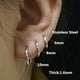 thumbnail image 2 of 6 unids/lote de pendientes de aro pequeños de círculo de Metal Simple de acero inoxidable para mujeres y niñas, joyería para Piercing, oreja de hélice redonda geométrica Tan Jianjun unisex, 2 of 2