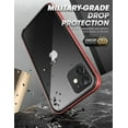 thumbnail image 6 of SUPCASE Unicorn Beetle Edge Series Case Designed for iPhone 12 / iPhone 12 Pro (2020 Release) 6.1 Inch, Slim Metal Frame Case with TPU Inner Bumper & Transparent (Red), 6 of 8