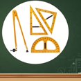 thumbnail image 1 of serony Math Geometry Ruler Large Number for Whiteboard Engineering Drawings School Classroom Equipment Classroom Student School 4 Pieces, 1 of 9