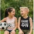 thumbnail image 2 of Soccer Shirts for Boys Girls Gifts for Players Game On Toddler Youth Kids Unisex Sleeveless Tank Top 2T Black, 2 of 6