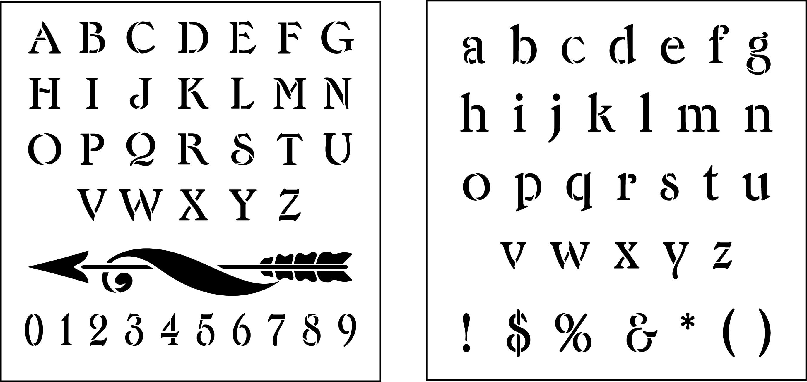 Victorian Serif Full Alphabet Stencils by StudioR12 Lettering Stencil for  Journaling Reusable Craft Template Select Size 15 x 15 Inch Sheet -  Walmart.com