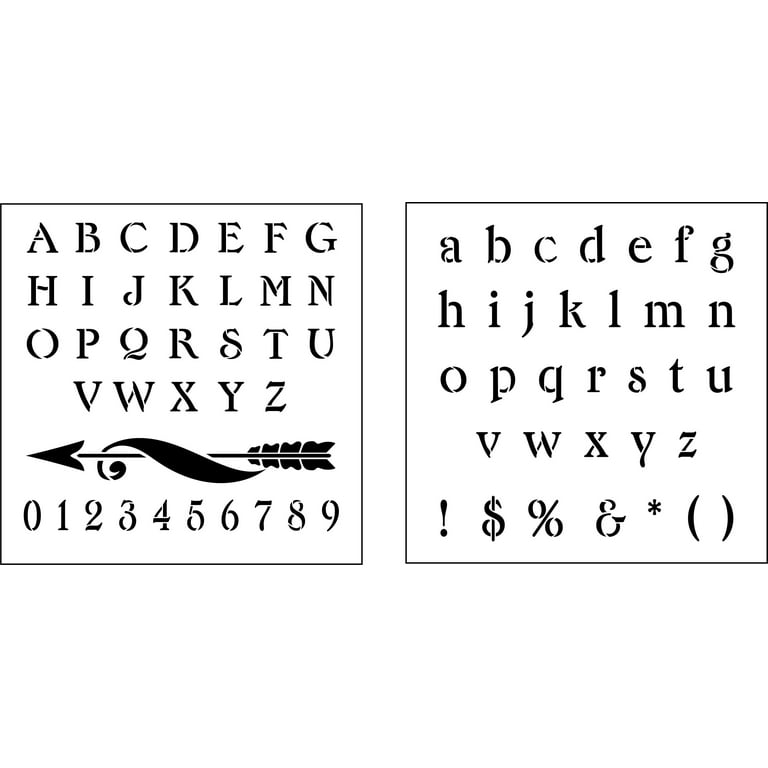 Victorian Serif Full Alphabet Stencils by StudioR12, Lettering Stencil for  Journaling, Reusable Craft Template