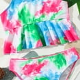 thumbnail image 6 of KAUOD Girls 2 Piece Swimsuits Tie Dye Tankini Bikini Set Ruffle Spaghetti Strap Sporty Beach Swimwear for Teens Bathing Suit, 6 of 8