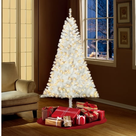 Holiday Time Pre-Lit 6.5' Madison Pine White Artificial Christmas Tree,