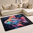 thumbnail image 2 of Area Floor Mats Colorful Fish Large Nursery Rugs Non-Slip Living Room Carpets Bedroom Doormat for Dinning Decor 36" x 24", 2 of 7