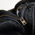 thumbnail image 4 of WREESH Men's Jeans New Fashion Have Pockets Button Zipper Personality Denim Trend Jeans Black, 4 of 9