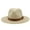 Beige, variant on Unisex Wide Brim Straw Fedora Hat with Leather Belt, Breathable Woven Summer Sun Hat UPF UV Protection for Men Women Outdoor Travel Commute,M