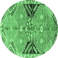 thumbnail image 1 of Ahgly Company Indoor Round Persian Emerald Green Traditional Area Rugs, 4' Round, 1 of 4