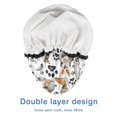 thumbnail image 4 of Shower Caps,Corgi Dog and Footprints Waterproof Shower Cap for Women 4 Pieces,Double Reusable Hair Cover for Shower PEVA Elastic Stretch Hem, 4 of 7