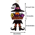 thumbnail image 2 of Clearance Sale | Witch Shaped Door Hanging Decoration, Halloween Party Scene Decor with Hook and Ribbon, 2 of 3
