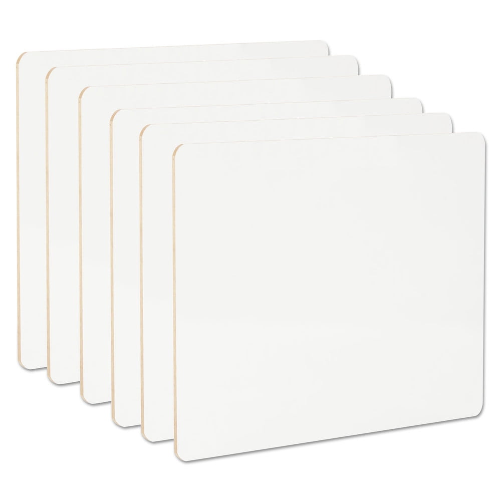 11-3/4 in. x 8-3/4 in. Lap/Learning Dry-Erase Board - White (6/Pack)