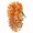 Orange, variant on Fake Hanging Plants, 25.6-Inch Faux Morning Glory Vines for Home Front Porch Hanging Baskets, Purple, 1 Pack, Qtmrj