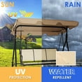 thumbnail image 6 of Costway Outdoor Patio Swing Canopy 3 Person Canopy Swing Chair Patio Hammock Brown, 6 of 8