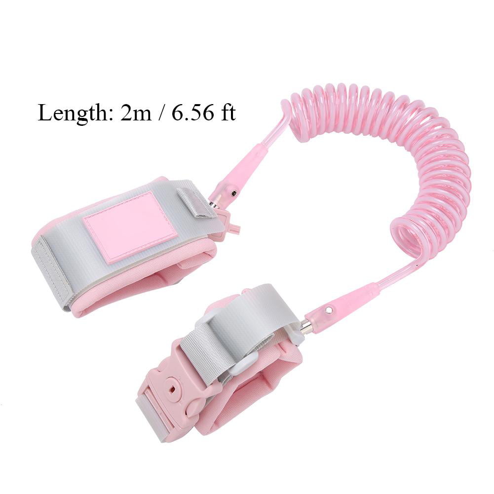 6.56ft Pink Anti Lost Wrist Link Child Leash Backpack Safety Leash for Kids Baby Leash for Walking Reflective Toddler Leashes Harness 