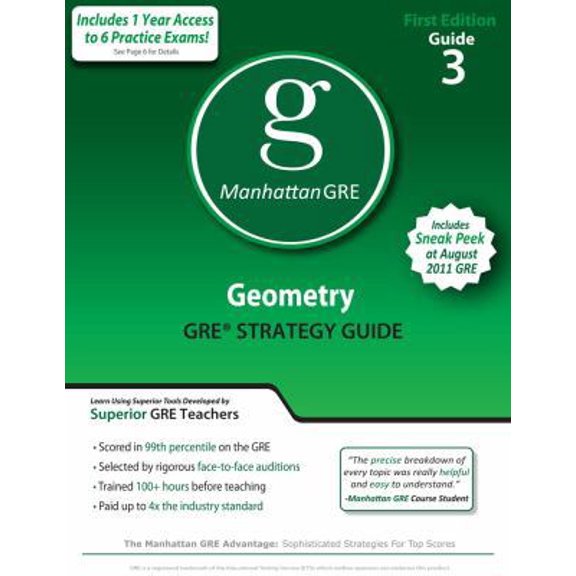 Pre-Owned Geometry GRE Preparation Guide, 1st Edition (Paperback) 1935707043 9781935707042