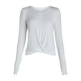thumbnail image 4 of Avia Women's Ribbed Twist Front Top with Long Sleeves, Sizes XS-XXL, 4 of 4