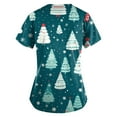 thumbnail image 3 of BDPORKAS Womens Christmas Scrub Shirts V Neck Nursing Blouse Xmas Print Short Sleeve Breathable Scrubs Tops Holiday Workwear, 3 of 3