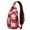 Red, variant on STEM Subjects Sling Backpack, Science Lover Crossbody Daypack with Math Chemistry Physics Artwork