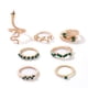 thumbnail image 5 of Anillo de serpiente con diamantes geométricos y anillo de siete piezas con animales del zodíaco, 5 of 6